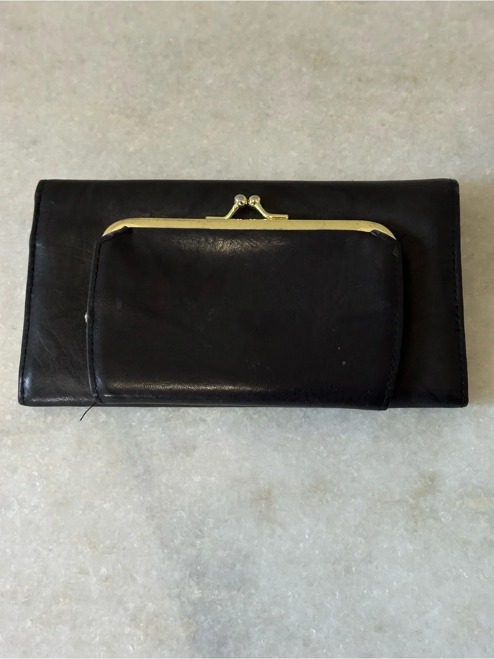 Buxton Women’s Heiress Organizer Clutch Wallet Cowhide Leather Black Cardholder